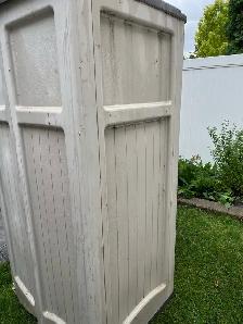 two Vinyl outdoor garden and tool sheds $100 each - Photo 4