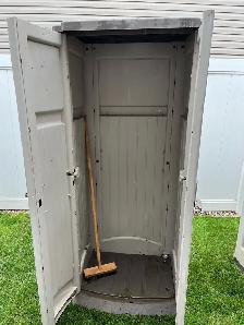 two Vinyl outdoor garden and tool sheds $100 each - Photo 5