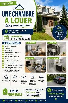 À LOUER – Maison de 3 Chambres