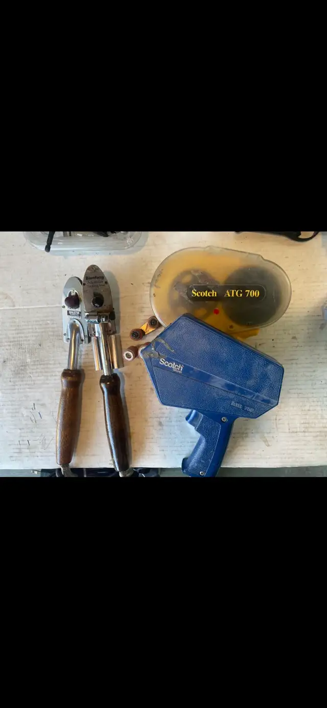 Tag Irons & Scotch Tape Dispenser