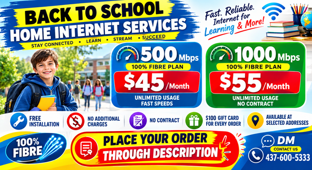 Best 500mbps & 1gbps cheap home fibre internet 'Back to School'