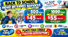 Best 500mbps & 1gbps cheap home fibre internet 'Back to School'