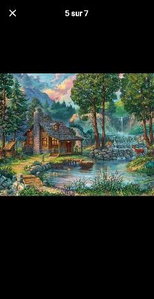 PUZZLE VERMONT MAISON AU BORD DU LAC.1000PIÈCES. SCELLÉ.$20 - Photo 7