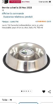 GAMELLE EN ACIER INOXYDABLE À ALIMENTATION OU EAU LENTE.$20. - Photo 5