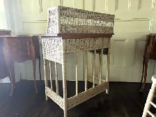 Antique Wicker Desk and Chair - Photo 6