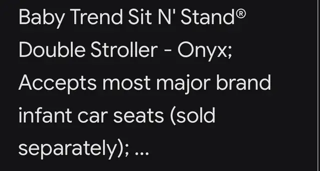 Baby Trend sit and stand double stroller brand new