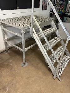 Industrial Aluminum Staircase Work PlatformAnti Skid Stair$675ob