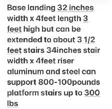 Industrial Aluminum Staircase Work PlatformAnti Skid Stair$675ob - Photo 10