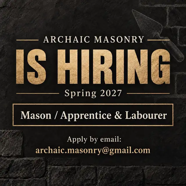 Mason / Apprentice & Labourer Needed – Spring 2027
