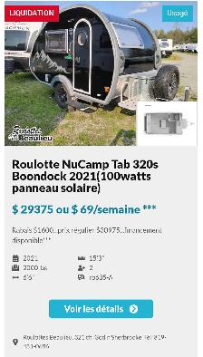 Roulotte à vendre en liquidation sur unités en inventaire. - Photo 2