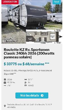 Roulotte à vendre en liquidation sur unités en inventaire. - Photo 4