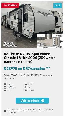 Roulotte à vendre en liquidation sur unités en inventaire. - Photo 5
