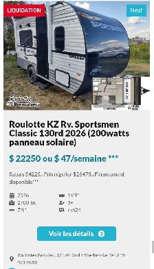 Roulotte à vendre en liquidation sur unités en inventaire. - Photo 7