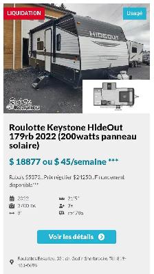 Roulotte à vendre en liquidation sur unités en inventaire. - Photo 10