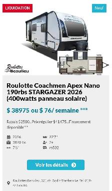 Roulotte à vendre en liquidation sur unités en inventaire. - Photo 15