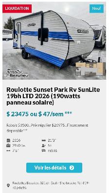 Roulotte à vendre en liquidation sur unités en inventaire. - Photo 20