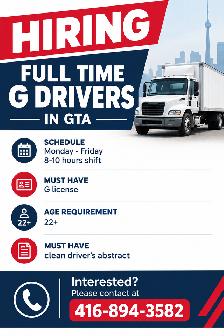 Hiring G drivers