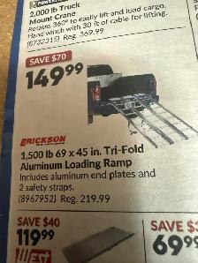 BRAND NEW TRI-FOLD ALUMINUM LOADING RAMP