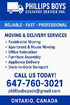 Phillips Boys Moving and Delivery Services