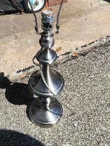 Brushed Nickel Desk & Floor Lamp stands 2 for $20