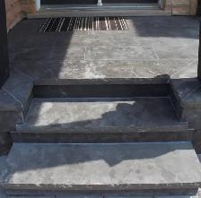 Antique Black Natural Stone Pavers and Coping