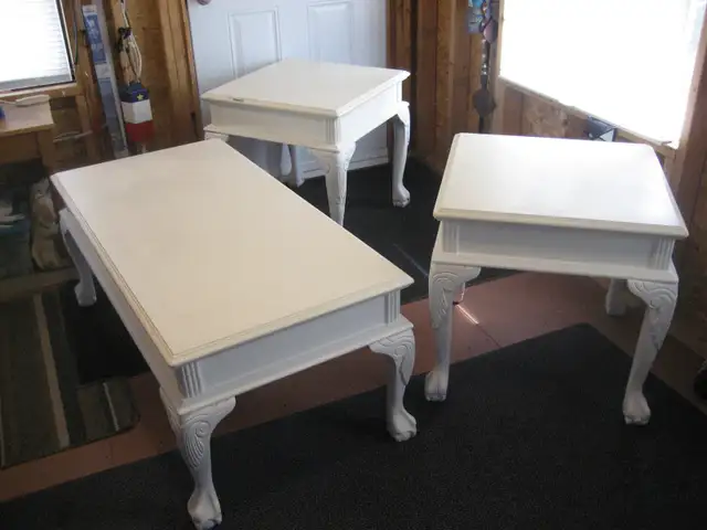 1 Coffee table and 2 end tables