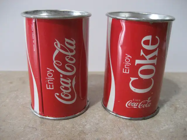 Vintage mini Coca Cola / Coke salt and pepper