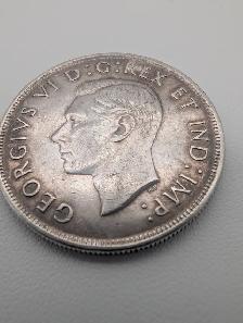 (B10126) 1939 Canada Silver Dollar Royal Visit Parliament .80... - Photo 2