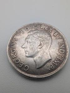 (B10126) 1939 Canada Silver Dollar Royal Visit Parliament .80... - Photo 3