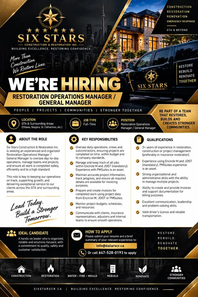 Restoration Operations Manager