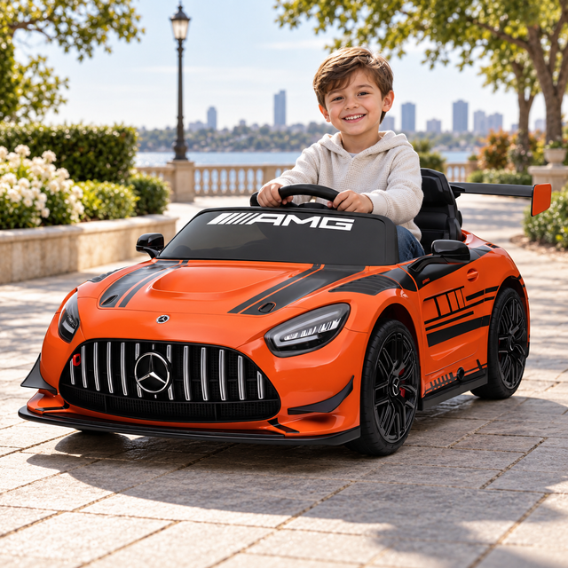 Kids Sportscars Mercedes Benz GT3, Rubber Wheels, Bluetooth, RC