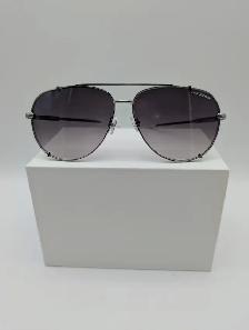 (B8161) True Religion Gunmetal Aviator Sunglasses Grey Gradie...