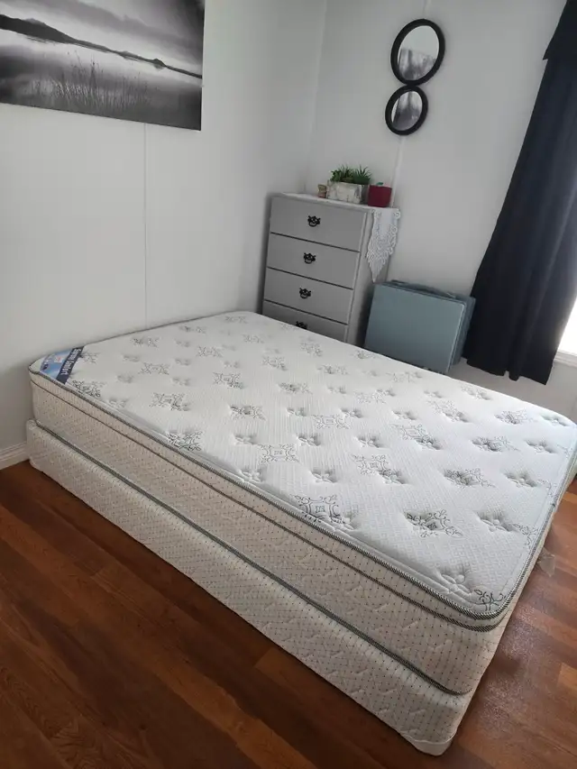 Mattress & Boxspring and steel frame