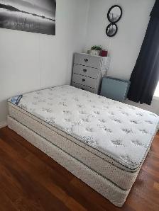 Mattress & Boxspring and steel frame