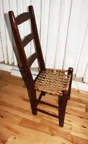 Chaise paysanne rustique (1880-1930), A1, gratuite si...