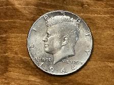 1964 KENNEDY 50 Cents Half Dollar Coin !
