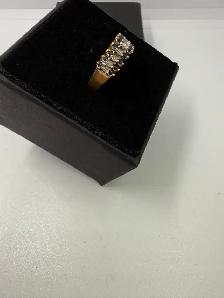 Women's 10K Gold Ring w Sapphires & Diamonds~Size 8 - Photo 2