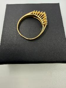 Women's 10K Gold Ring w Sapphires & Diamonds~Size 8 - Photo 3