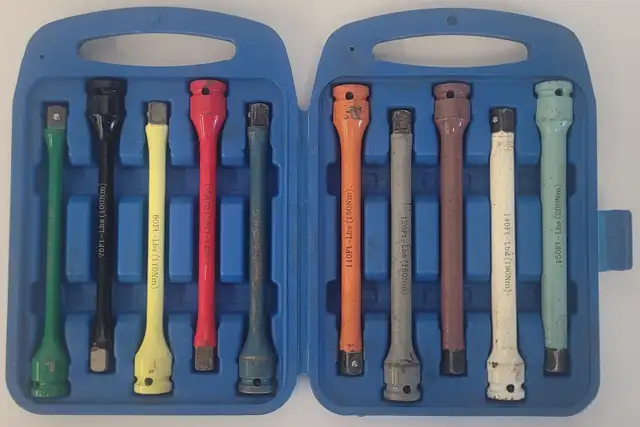 10 Piece 1/2-inch DR Torque Extension Bar Set - 65 to 150ft-lbs