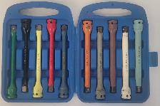 10 Piece 1/2-inch DR Torque Extension Bar Set - 65 to 150ft-lbs
