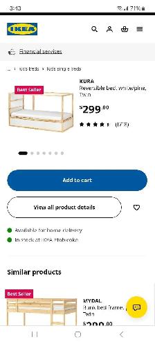 IKEA KURA kids bed