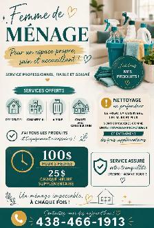Femme de ménage : Cleaning lady