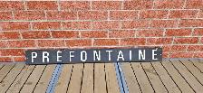 Enseigne Métro de Montréal Station PRÉFONTAINE