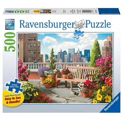 CAsse-tête RAVENSBURGER 500 XXL - Jardin sur le toit - à Sillery