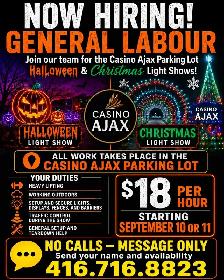 NOW HIRING – GENERAL LABOUR AJAX