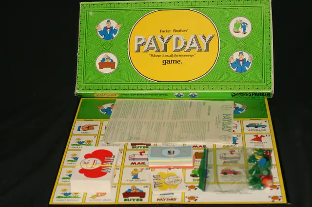 1974 PARKER BROTHERS PAYDAY BOARD GAME VERIFIED COMPLETE