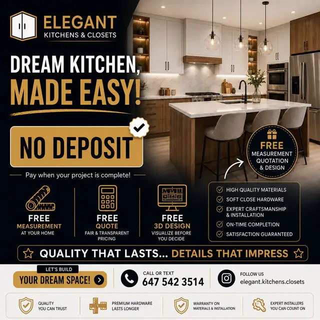 Custom new kitchen cabinets, closets and storage units