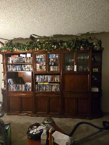 6 Piece Cherry Wall Unit and Cherry Dining Table with 6 Chairs - Photo 3