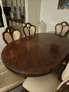 6 Piece Cherry Wall Unit and Cherry Dining Table with 6 Chairs - Photo 5