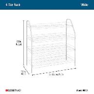ClosetMaid 4-Tier Shoe Rack in White Steel - Photo 4